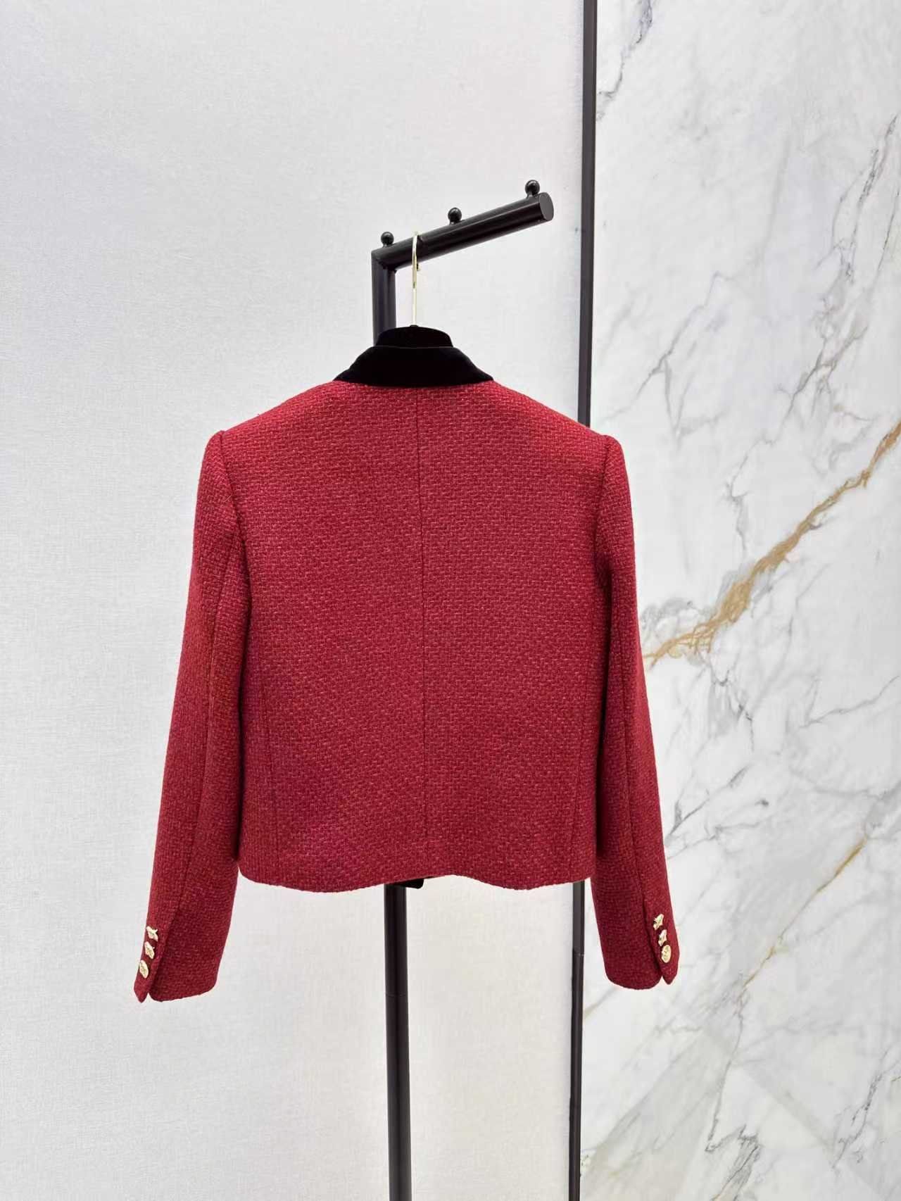 C-Classic Velvet Patchwork Chanel-Style Jacket-2683 - Image 7