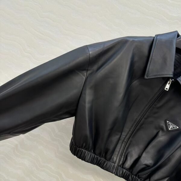 P- High-Quality Counter 1:1 Genuine Leather Short Jacket-2689 - Image 3