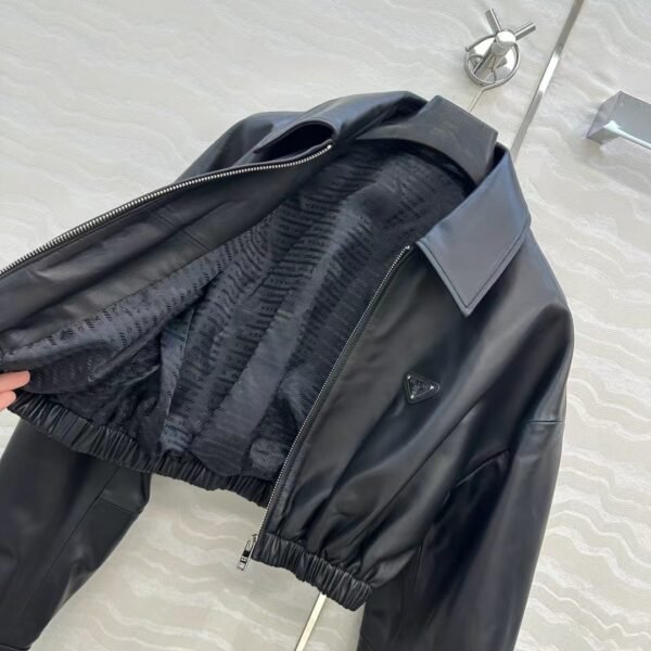P- High-Quality Counter 1:1 Genuine Leather Short Jacket-2689 - Image 4