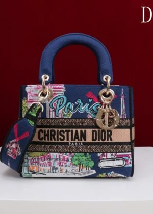 B-High-Quality Princess Diana Five-Compartment Embroidered Bag-1393