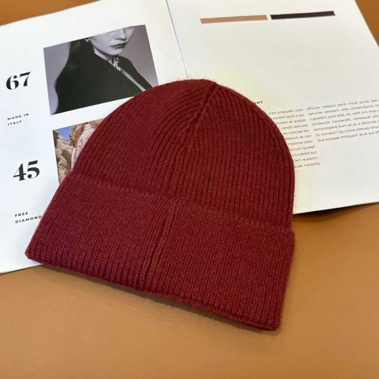 A-Classic Knit Wool Hat-0287 - Image 9