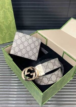 A-Two-Piece Belt + Wallet Set-1444