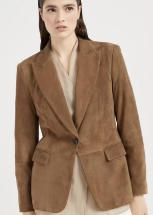 A-LP Suede tailored blazer-2738