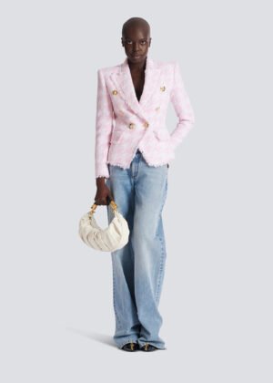 A-A-Houndstooth-Patterned Knit Cardigan-2756