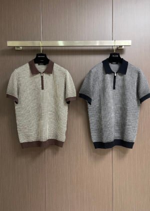 A-Jacquard-knit Polo Shirt-2789