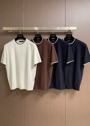 A-A-Color-blocked knit T-shirt-2790