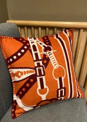 Goat hair throw pillow-5001